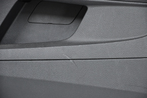 Обшивка двери карточка передняя правая GMC Terrain 12-17 черн с черн вставкой кожа, подлокотник кожа, красная строчка, Pioneer, царапины, потерта
