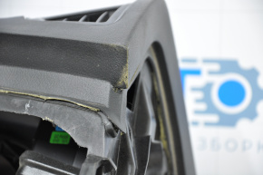 Торпедо передняя панель с AIRBAG Ford Focus mk3 15-18 рест черн с накл слом креп протерт