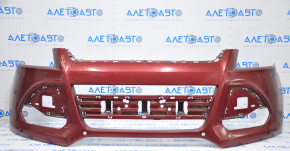 Бампер передний голый Ford Escape MK3 13-16 дорест под парктроники красный, царапины