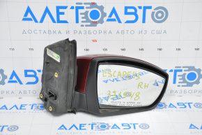 Зеркало боковое правое Ford Escape MK3 13-16 дорест 14 пинов, поворотник, BSM, красное