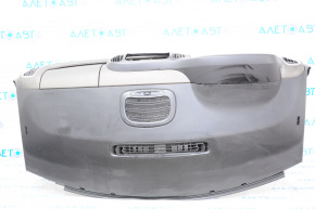 Торпедо передня панель без AIRBAG Fiat 500L 14-17 дорест, чорна з графітовими вставками, без заглушок
