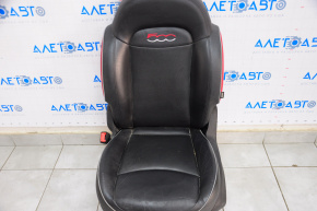 Водійське сидіння Fiat 500X 16-18 з airbag, електро, шкіра чорна з червоними вставками