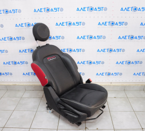 Пассажирское сидение Fiat 500X 16-18 с airbag, электро, кожа черн с красными вставками