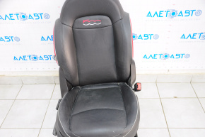 Пасажирське сидіння Fiat 500X 16-18 з airbag, електро, шкіра чорна з червоними вставками