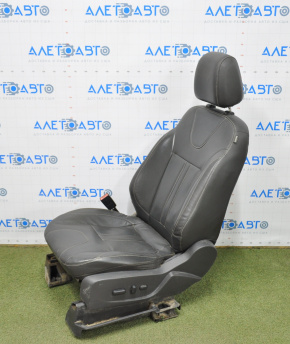 Водійське сидіння Ford Escape MK3 13-19 з airbag, електро, шкіра чорна, потерта шкіра та накладка