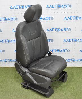 Пасажирське сидіння Ford Escape MK3 13-19 з airbag, механіч, шкіра чорна