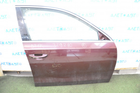Двері в зборі перед правами VW Passat b7 12-15 USA червоний LQ3Z, вм'ятинка, потріскана накладка