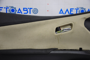 Обшивка двери карточка передняя левая Toyota Prius 50 16- черн с беж вставкой, под химчистку
