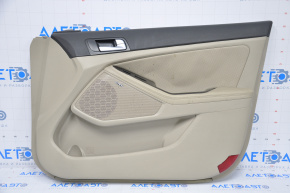 Обшивка двери карточка передняя правая Kia Optima 11-15 кожа беж Infinity, под перетяжку