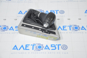Накладка шифтера КПП с ручкой Kia Optima 14-15 рест хром, ручка под дерево, потерт хром