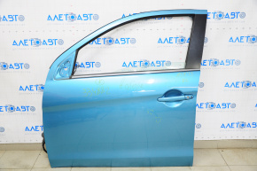 Дверь в сборе передняя левая Mitsubishi Outlander Sport ASX 10- синий D17A, тычки