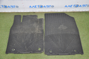 Комплект килимків салону Lexus ES300h ES350 13-18 гума чорний,не оригінал WeatherTech,надрив