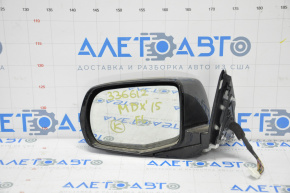 Зеркало боковое левое Acura MDX 14-16 14 пинов, затемнение, поворотник, графит G537M