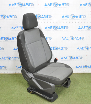 Пасажирське сидіння Ford Escape MK3 17- без airbag, механіч, ганчірка, чорно-сірий