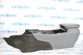 Консоль центральная подлокотник Acura MDX 14-16 дорест кожа серая, потерта
