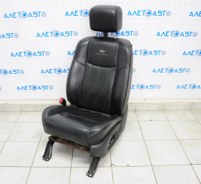 Водійське сидіння Infiniti JX35 QX60 13- з airbag, електро, підголів з монітор, шкіра чорна