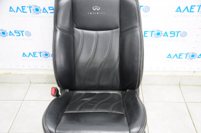Водійське сидіння Infiniti JX35 QX60 13- з airbag, електро, підголів з монітор, шкіра чорна