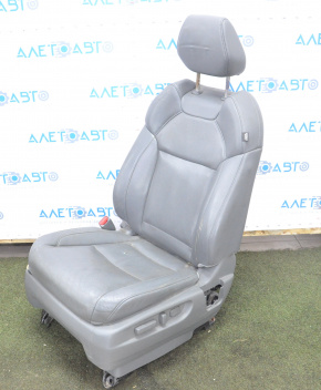 Водійське сидіння Acura MDX 16-20 з airbag, електро, шкіра сірий, потерто