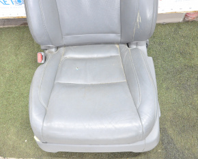 Водійське сидіння Acura MDX 16-20 з airbag, електро, шкіра сірий, потерто
