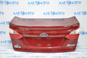 Крышка багажника в сборе Ford Fiesta 14-19 4d без спойлера, с оптикой красный RR тычки