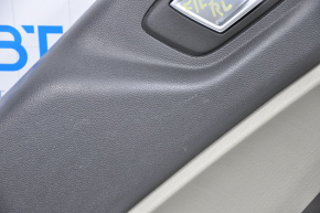 Обшивка дверей картка зад лев Ford Fiesta 11-19 черн із сіркою вставкою, подряпини, потерта