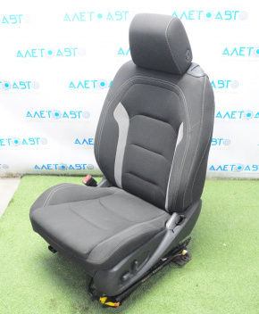 Сидіння водія Chevrolet Camaro 16- без airbag, ганчірка, електро, чорно-сіре