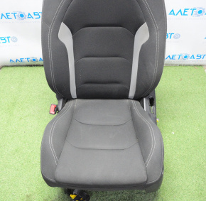 Сидіння водія Chevrolet Camaro 16- без airbag, ганчірка, електро, чорно-сіре