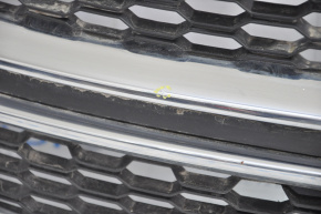 Решетка радиатора grill Dodge Journey 11- хром с эмблемой, тычки
