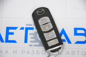 Ключ Mazda 3 14-18 BM 4 кнопки, потерт хром