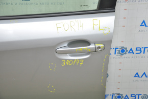 Дверь голая передняя левая Subaru Forester 14-18 SJ серебро G1U, вмятины, тычки