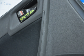 Обшивка дверей карта за левом Subaru Forester 14-18 SJ ганчірка чорна, зламаний креп, потерта