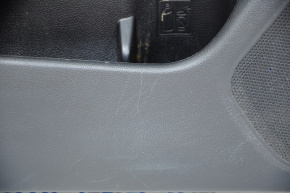 Обшивка дверей картка перед лев Subaru Outback 15-19 чорна шкіра, затерта