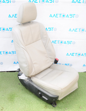 Пассажирское сидение Toyota Avalon 13-18 без airbag, электро, кожа серое, трещины на коже