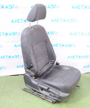 Пасажирське сидіння VW Passat b7 12-15 USA без airbag, механічний, підігрів, шкіра чорна