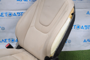 Водительское сидение Chevrolet Volt 11-15 без airbag, механич, кожа беж, стрельнувшее, царап