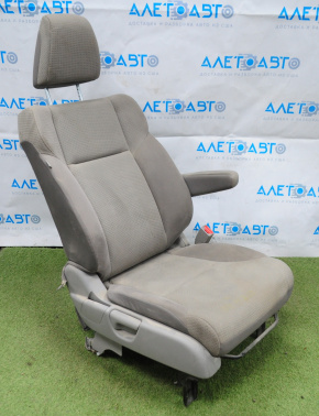 Пасажирське сидіння Honda CRV 12-14 без airbag, механіч, ганчірка сіра