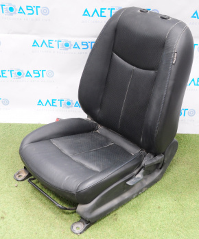 Водительское сидение Nissan Leaf 13-17 без airbag, механ, подогрев, кожа черн,без подголовника