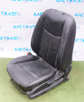 Водійське сидіння Nissan Leaf 13-17 без airbag, механ, підігрів, шкіра чорна, без підголівника