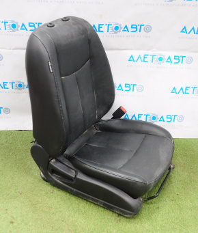 Пасажирське сидіння Nissan Leaf 13-17 без airbag, підігрів, шкіра чорна, без підголівника