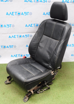 Водійське сидіння Toyota Avalon 13 - без airbag, шкіра чорна, без накладки, потерта
