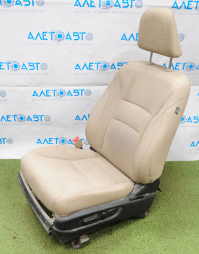Водительское сидение Honda Accord 13-17 без airbag, электро, кожа беж