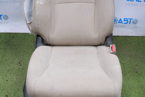 Пасажирське сидіння Honda Accord 13-17 без airbag, електро, шкіра беж стрільнуло під хімчист