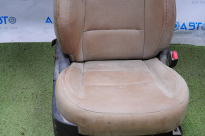 Пассажирское сидение Kia Optima 11-15 без airbag, механич, кожа беж, под чистку