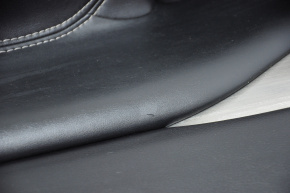 Обшивка двери карточка задняя правая Nissan Murano z52 15-18 кожа черн сер встав, царапины