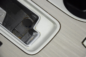 Накладка центральной консоли с подстаканниками Nissan Murano z52 15-18 дорест серая, сломан карман, царапины