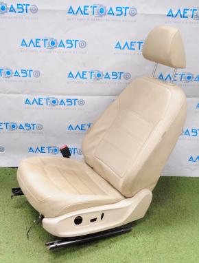 Сидіння водія VW Passat b7 12-15 USA без airbag, електро, підігрів, шкіра беж, немає кнопок