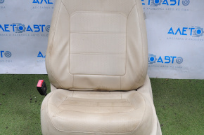 Водительское сидение VW Passat b7 12-15 USA без airbag, электро, подогрев, кожа беж, нет кнопок