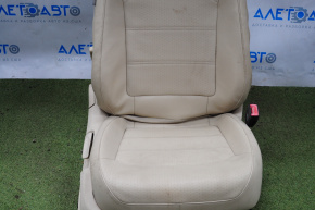 Пасажирське сидіння VW Passat b7 12-15 USA без airbag, механічний, підігрів, шкіра беж