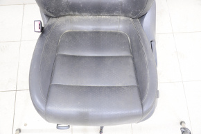 Водійське сидіння VW Tiguan 09-17 з airbag, електро+хутро, шкіра чорна, під чистку
