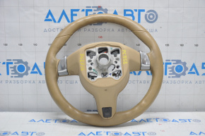 Руль голый Porsche Cayenne 958 11-14 кожа беж, с кнопками